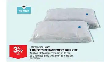 ALDI 2 housses de rangement sous vide home creation living offre