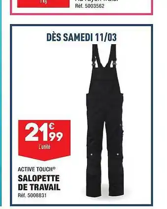 ALDI Salopette de travail active touch offre