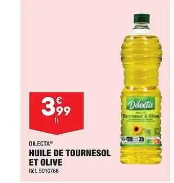 ALDI Huile de tournesol et olive dilecta offre
