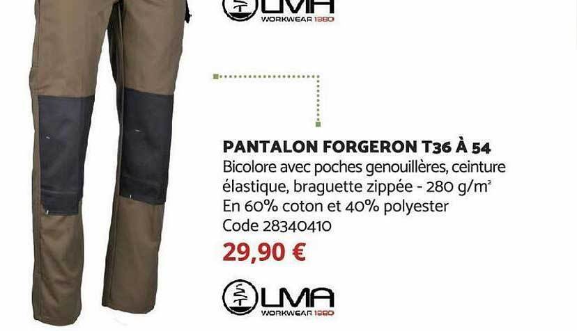 Pantalon de travail discount bricomarché