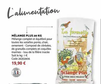 Bricomarché Mélange plus 20 kg offre