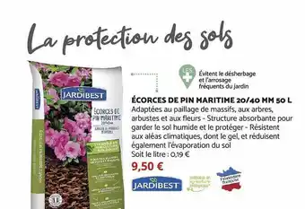 Bricomarché Écorces de pin maritime 20-40 mm 50 l jardibest offre