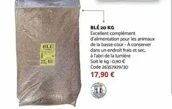 Bricomarché Blé 20 kg offre