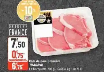 G20 Côte de porc première tradival offre