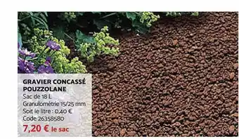 Bricomarché Gravier concassé pouzzolane offre