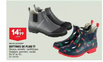 ALDI Bottines de pluie walkx outdoor offre