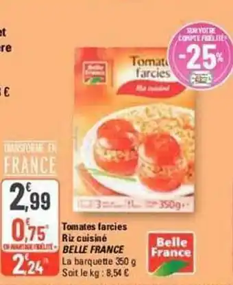 G20 Tomates farcies riz cuisiné belle france offre