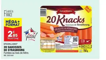 ALDI 20 saucisses de strasbourg épicurillades offre