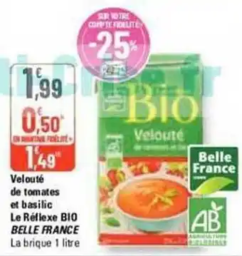 G20 Velouté de tomates et basilic le réflexe bio belle france offre