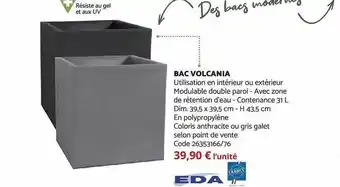 Bac volcania eda