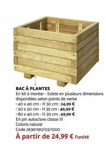 Bac à plantes