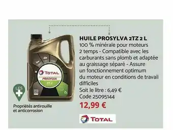 Huile prosylva 2tz 2 l total