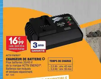 ALDI Chargeur de batterie activ energy offre