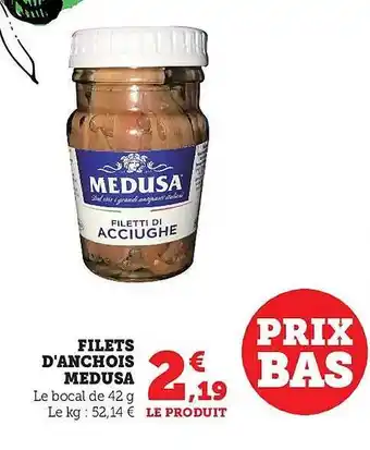 Hyper U Filets d'anchois medusa offre