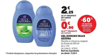 Gel douche felce azzurra -60% de remise immédiate sur le 2Úme produit au choix
