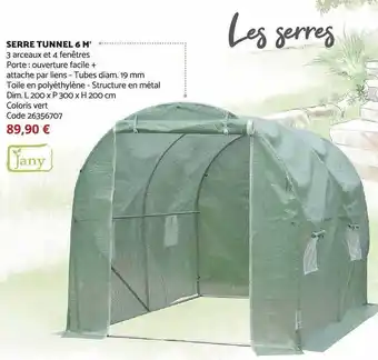 Bricomarché Serre tunnel 6 m' offre