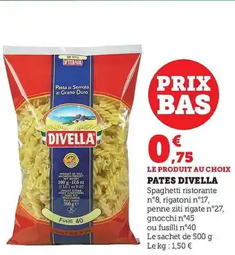 Hyper U Pâtes divella offre