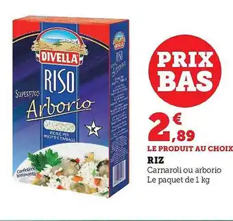 Hyper U Riz carnaroli ou arborio offre