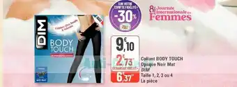 G20 Collant body touch opaque noir mat dim offre