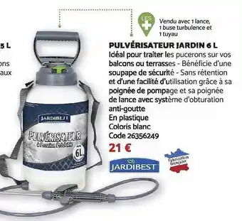 Bricomarché Pulvérisateur jardin 6 l jardibest offre