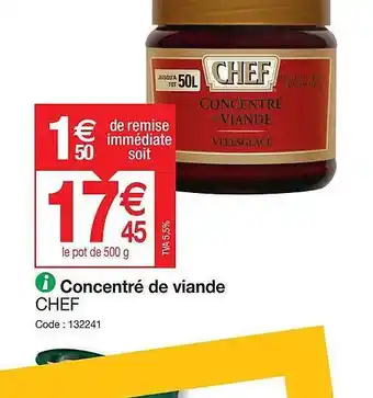 Promocash Concentré de viande chef offre