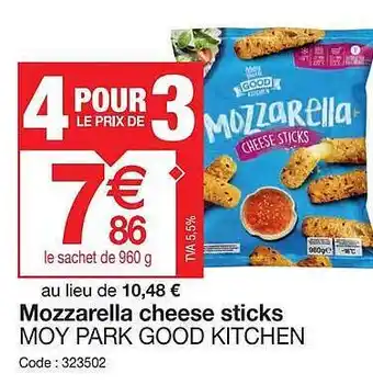 Promocash Mozzarella cheese sticks moy park good kitchen offre
