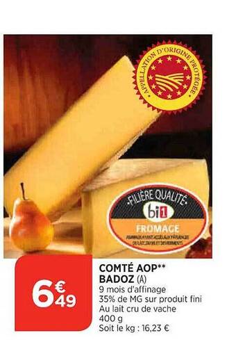 Maximarché Comté aop badoz offre