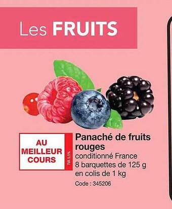Promocash Panaché de fruits rouges offre