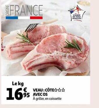 Auchan Veau : côte*** avec os offre