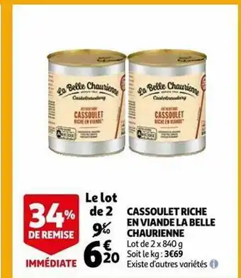 Auchan Cassoulet riche en viande la belle chaurienne offre