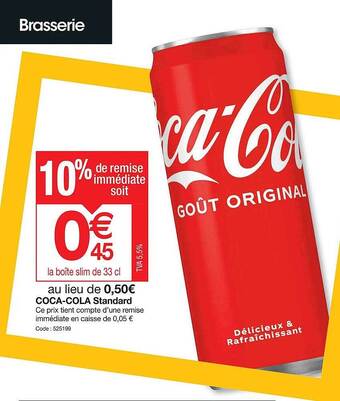 Promocash Coca-cola standard offre
