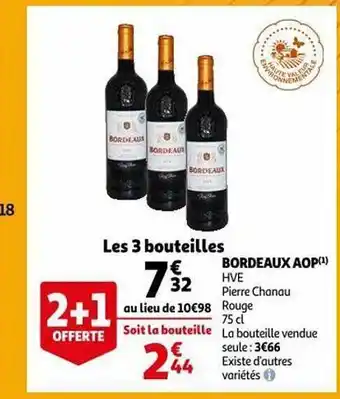 Auchan Bordeaux aop hve pierre chanau rouge offre