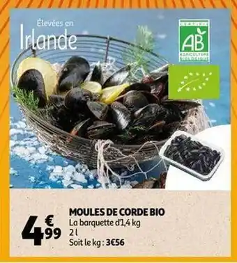 Auchan Moules de corde bio offre