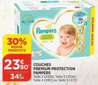 Bi1 Couches premium protection pampers offre