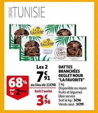 Dattes branchées deglet nour
