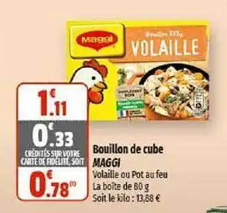 Coccinelle Supermarché Bouillon de cube maggi offre