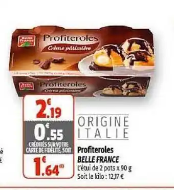 Coccinelle Supermarché Profiteroles belle france offre