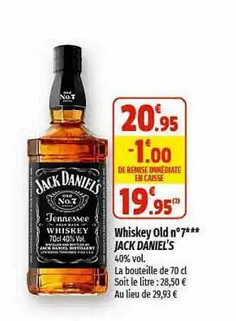 Coccinelle Express Whiskey old n° 7 jack daniel's offre