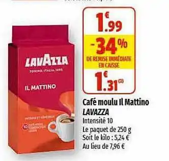 Coccinelle Express Café moulu il mattino lavazza offre