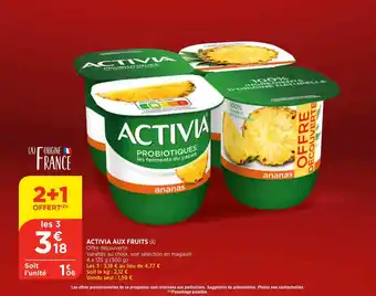 Bi1 Activia Aux Fruits offre