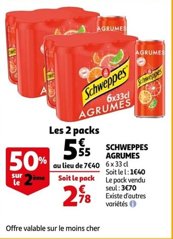 Auchan Schweppes Agrumes offre