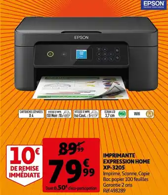 Auchan Imprimante Expression home XP-3205 offre