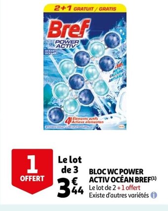 Auchan Bloc WC Power Activ Océan Bref offre