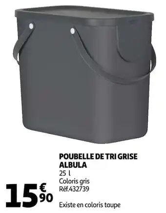 Auchan Poubelle De Tri Grise Albula offre