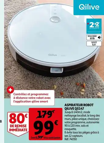 Auchan Aspirateur Robot Qilive Q5147 offre