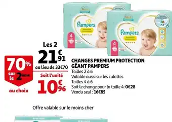 Auchan Changes Premium Protection Géant Pampers offre