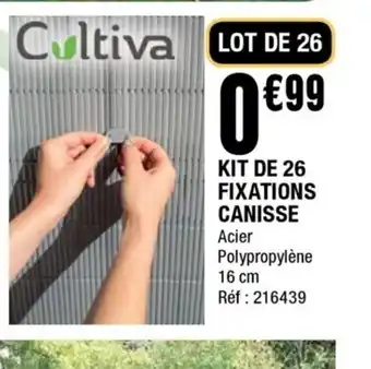Kit de 26 Fixations canisse