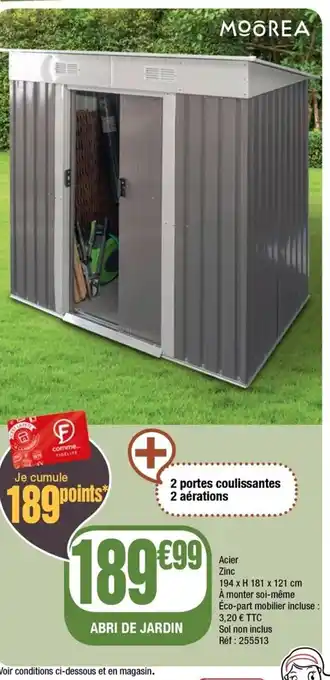 La Foir'Fouille Abri de Jardin offre