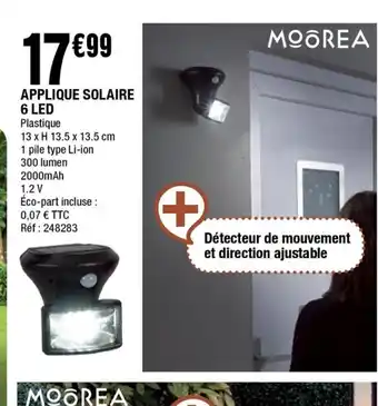 La Foir'Fouille Applique Solaire 6 Led offre