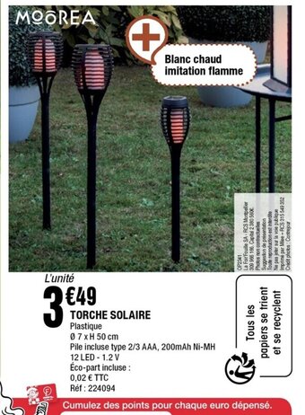 La Foir'Fouille Torche Solaire offre